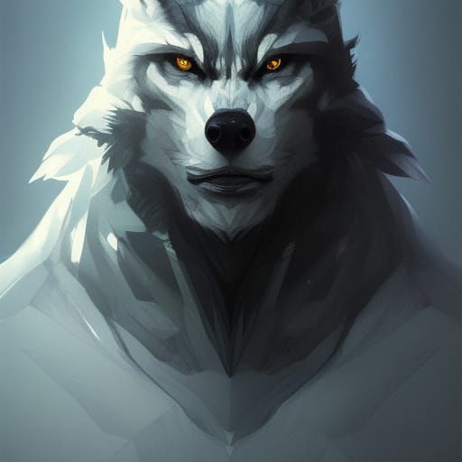 Grey Wolf AI Generated Artwork NightCafe Creator
