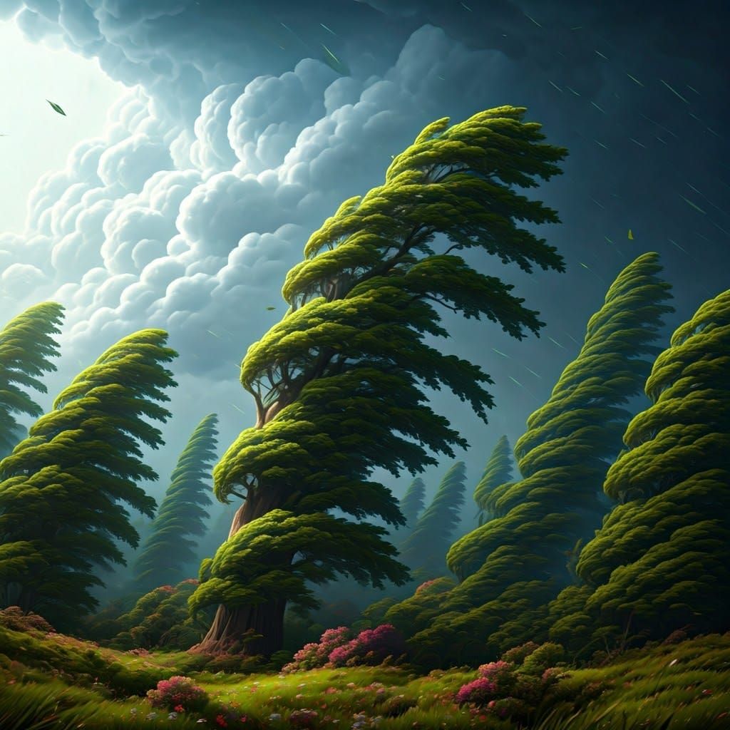 Hurricane Force Winds Approaching  by @GrandmaM