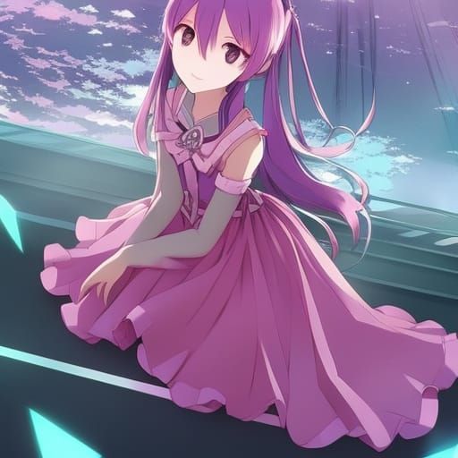 Girl in pink dress - AI Generated Artwork - NightCafe Creator