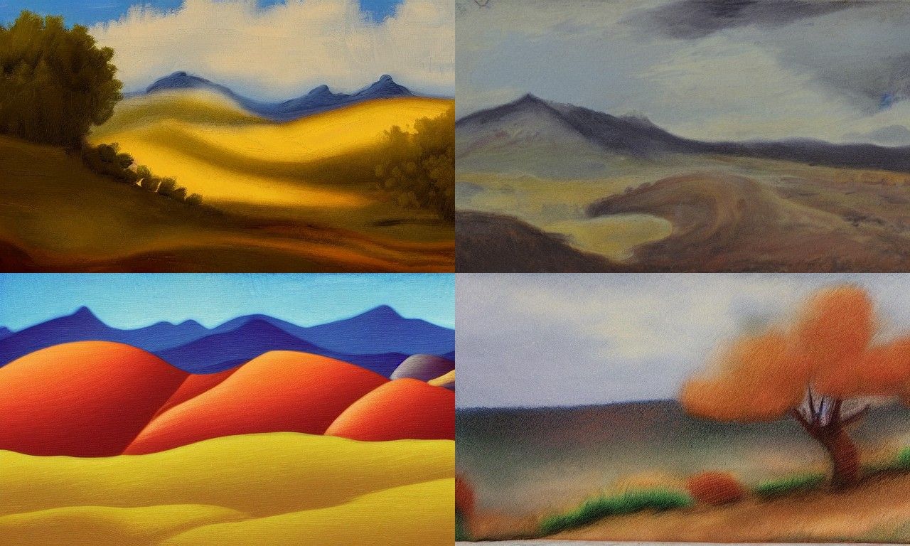 Landscape in the style of Verdadism