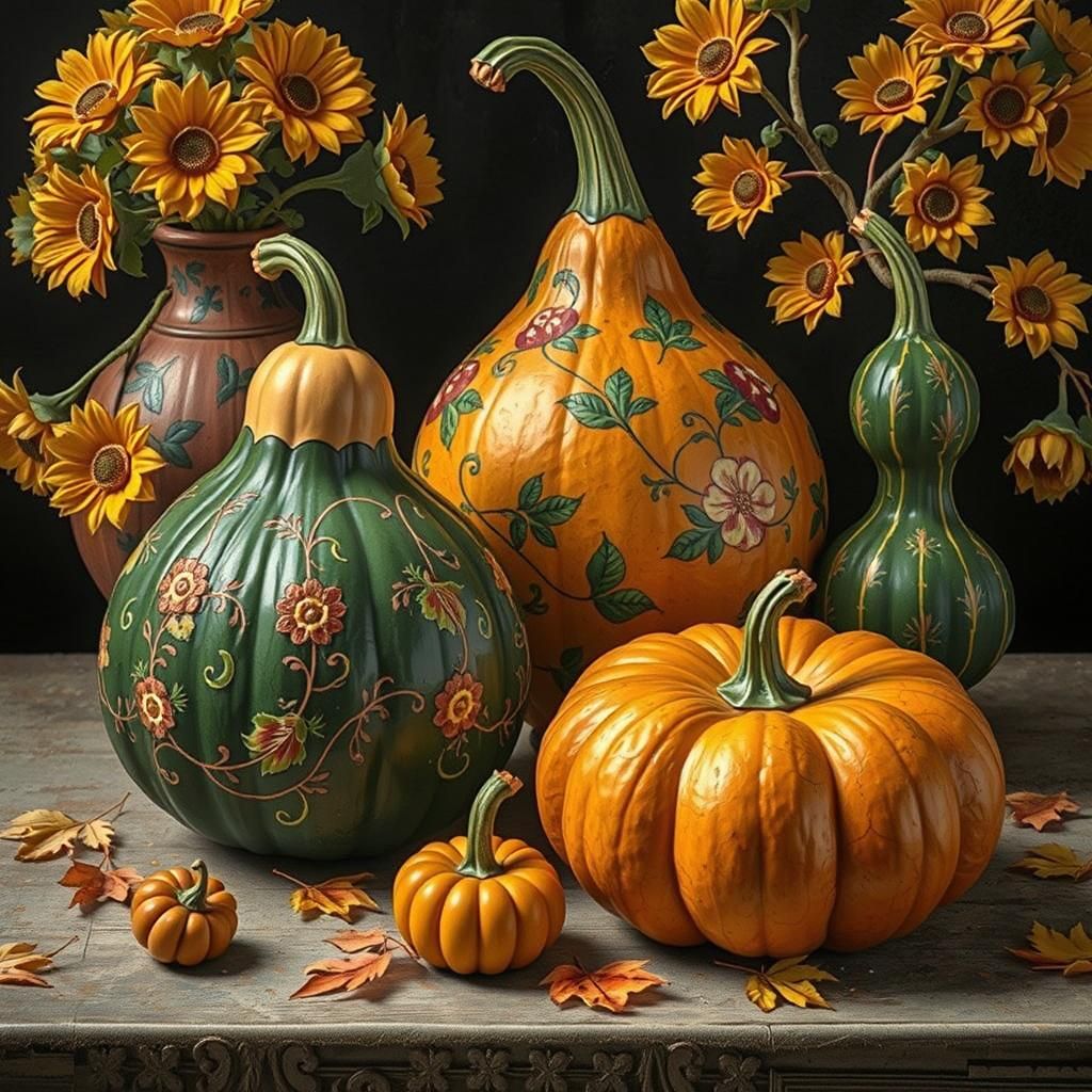 Still life gourds  by @MacMikkola