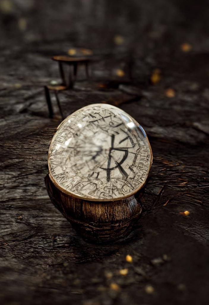 A gold rimmed quartz coin