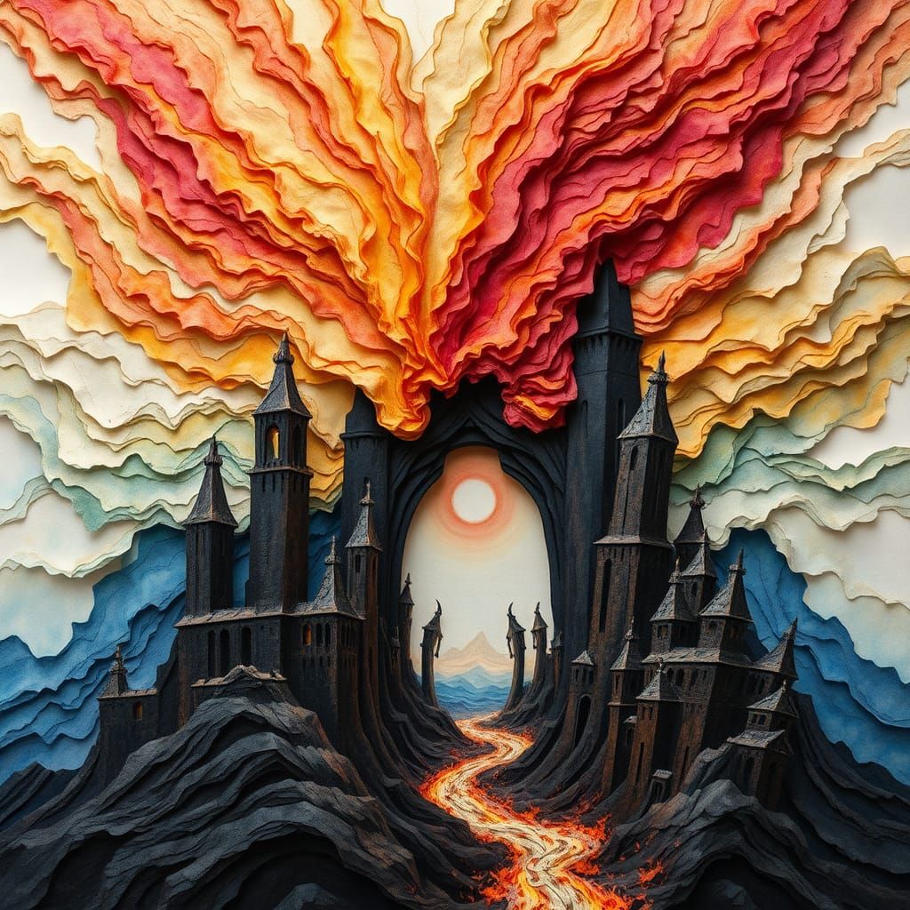 #70 burnt paper art