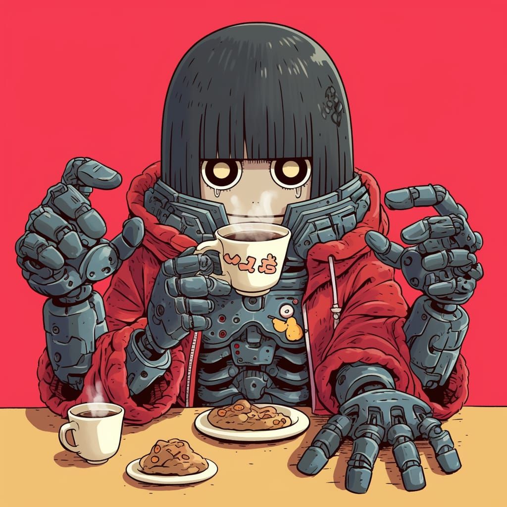 <lora:No Coffee 4 Androids:1.0>
Four-armed android drinking coffee