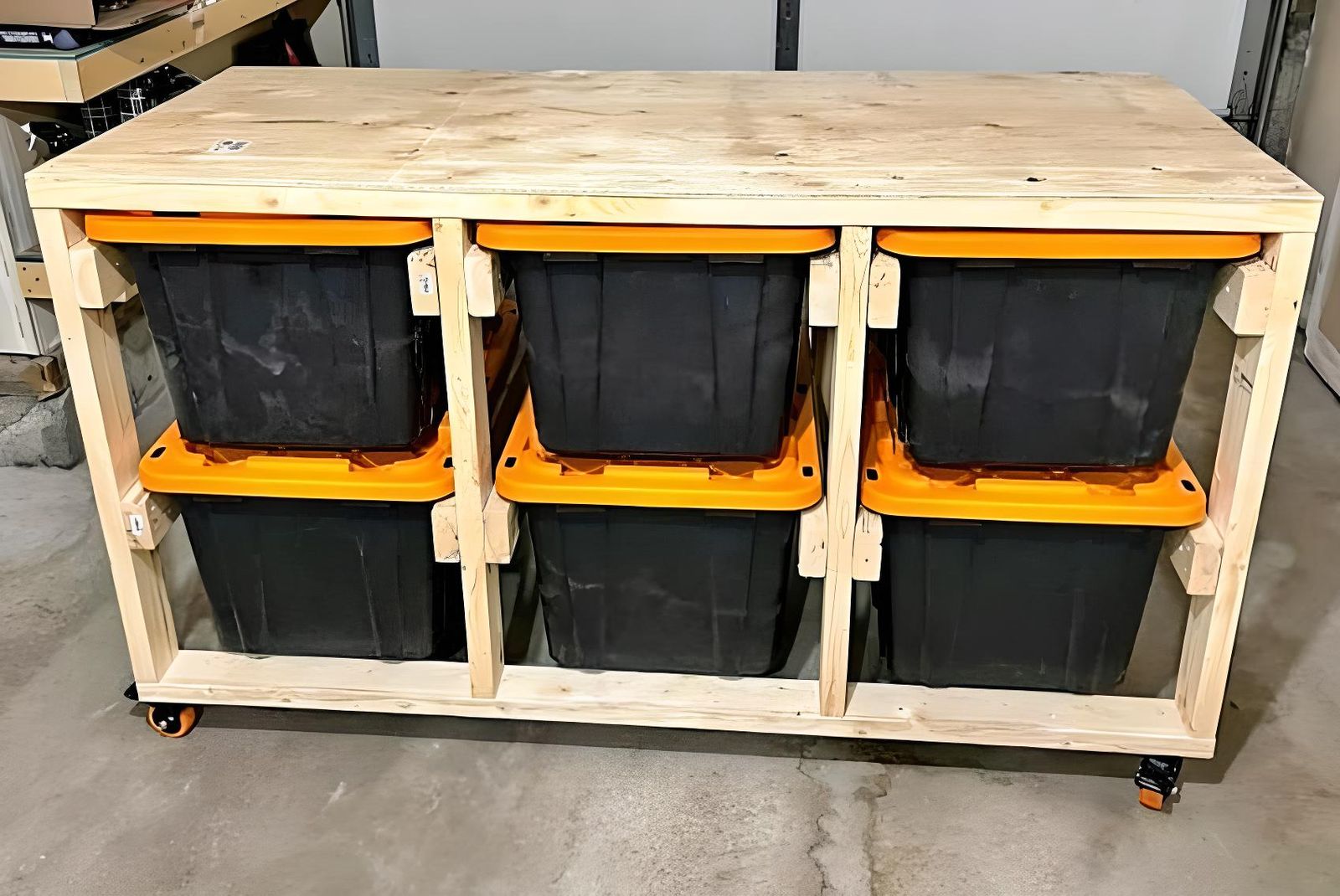 Bins matching orange