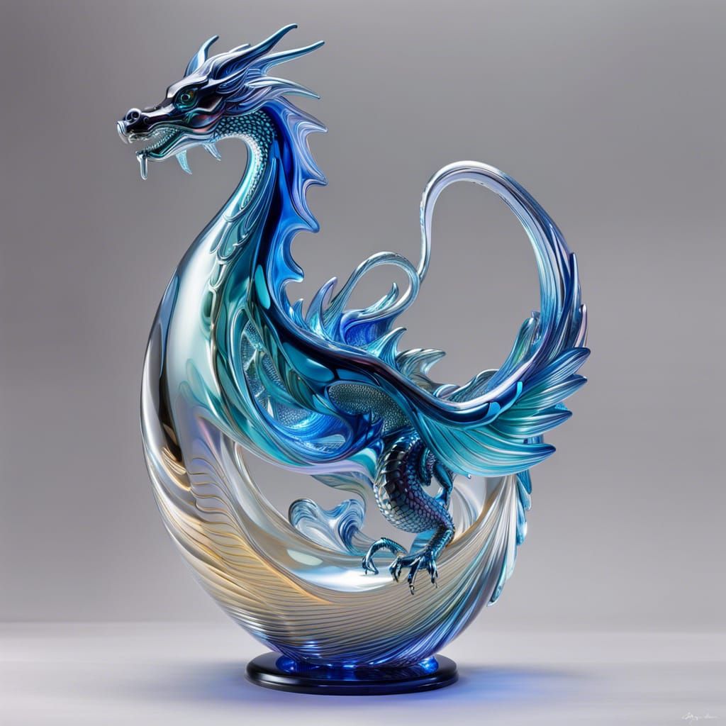 Blown Glass Dragon  by @Antinomy