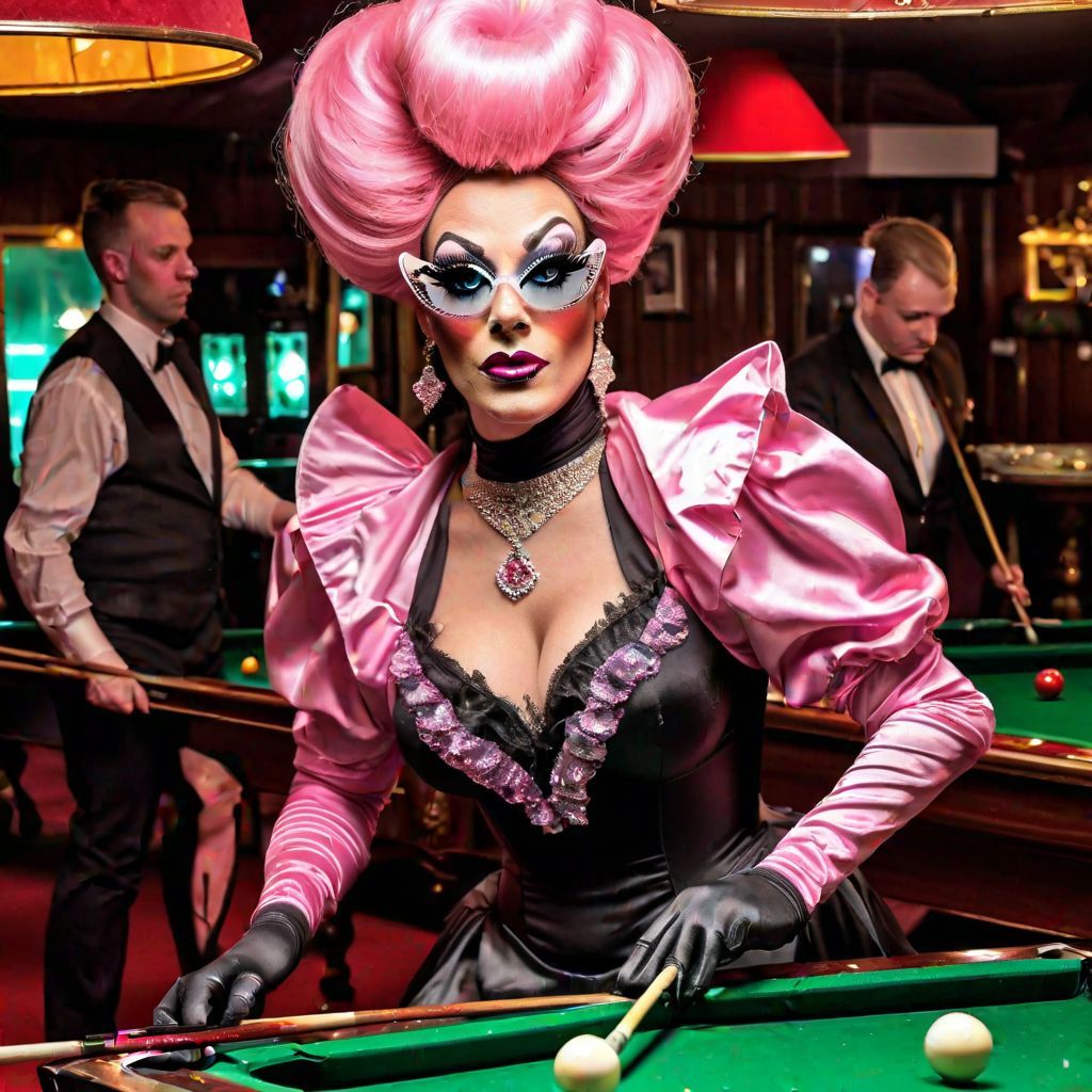 Satin Wonderland of Sissy Dresses and Wigs and Gloves and Makeup Mirrors. Poofy Extravagant Ultra Femme Drag Queen Homos...