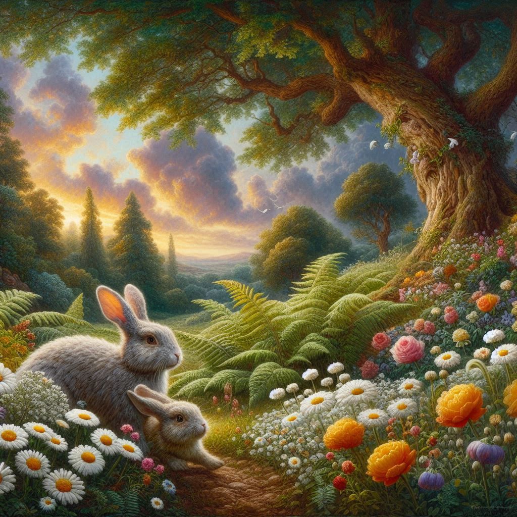 Beatrix Potter Style Rabbits