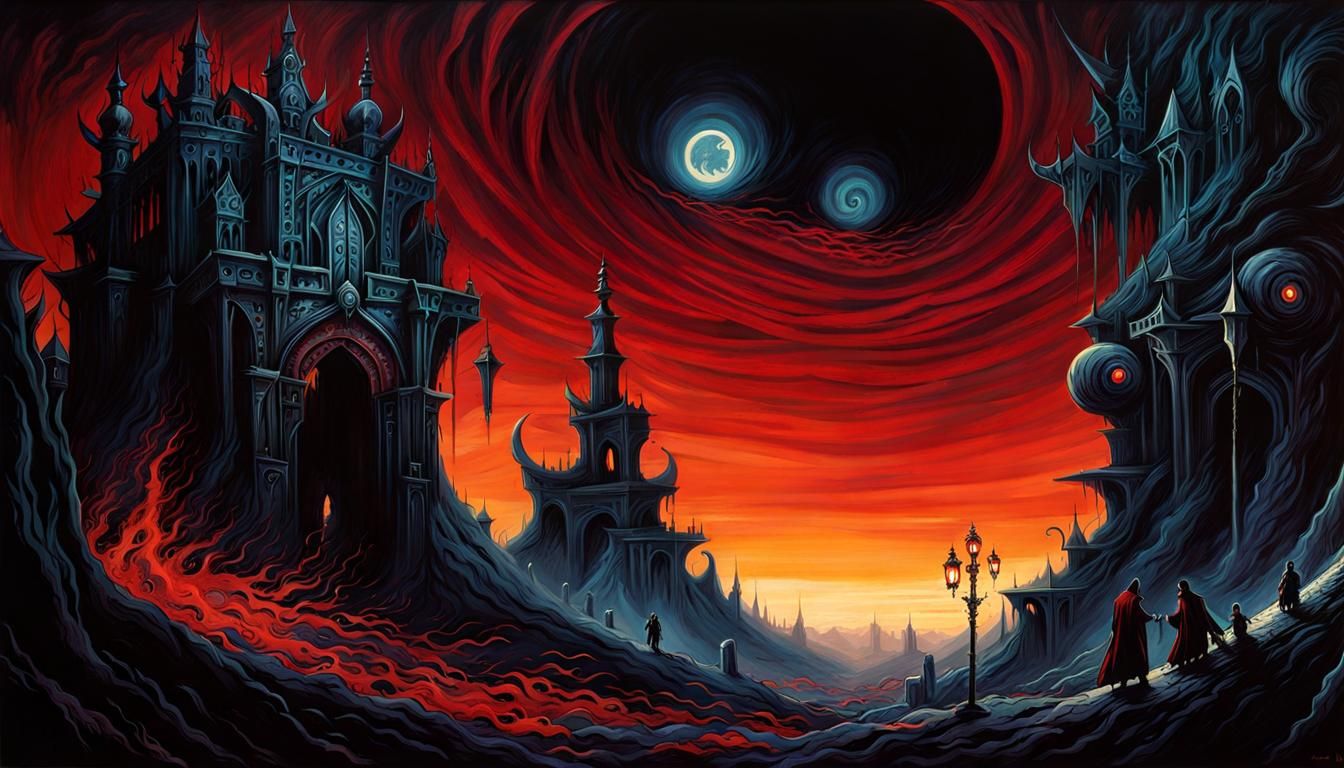 "Chain of Fools" epic abstract surreal Dark Fantasy masterpi...