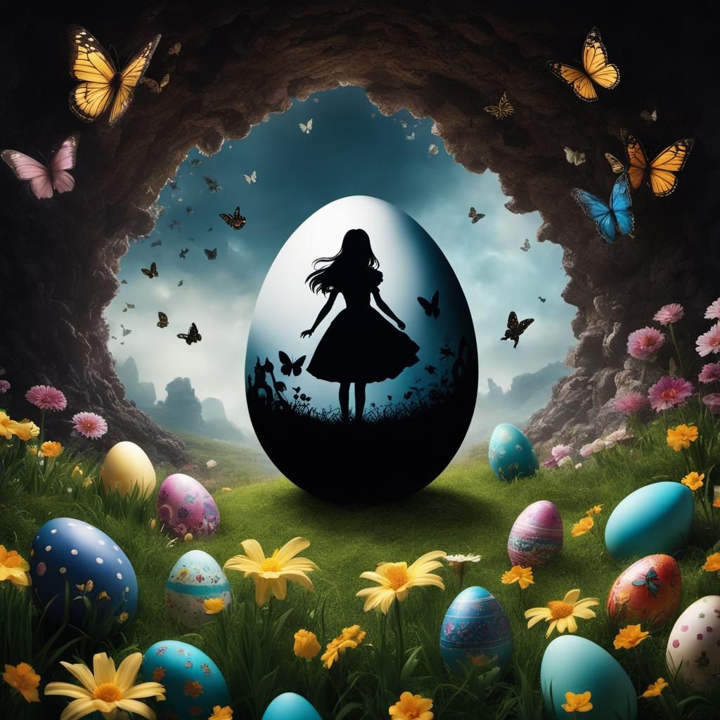 Easter egg with Alice
