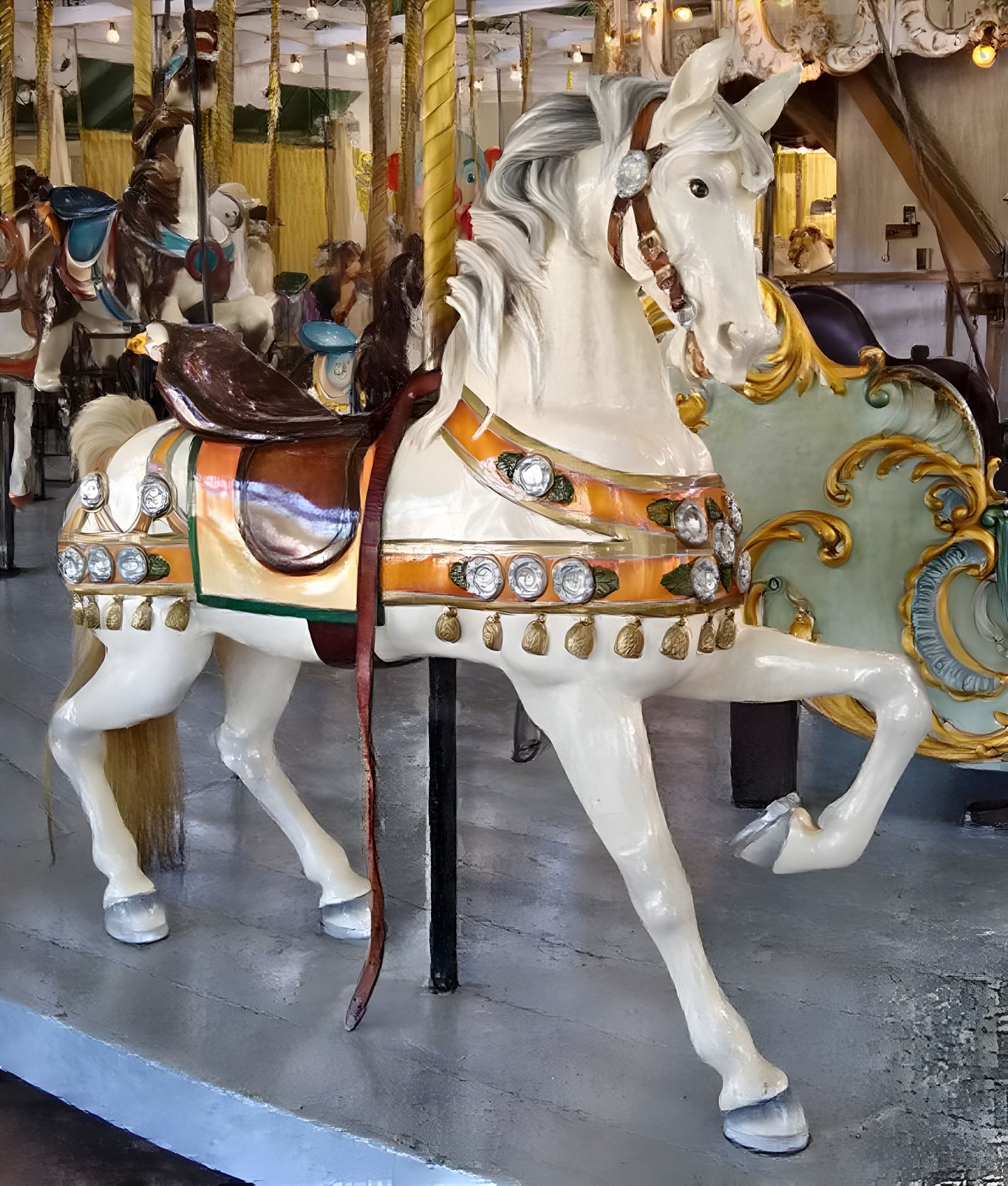 Charles I.D. Looff Carousel - Done in Style Transfer from one of my Photos taken The Crescent Park Carousel, Riverside, ...