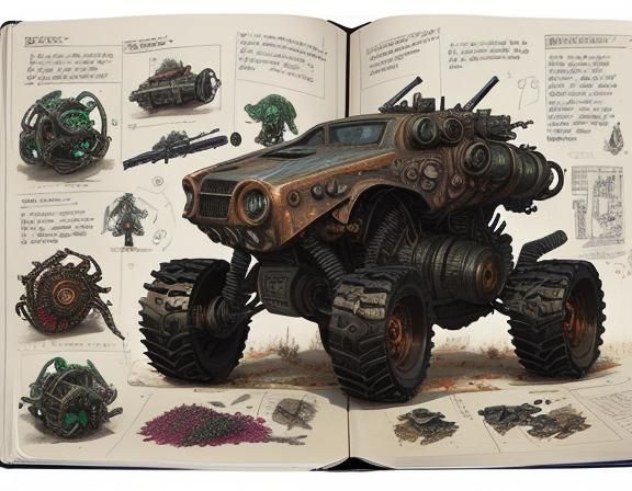 modified and tricked out weaponized and armored futuristic b...