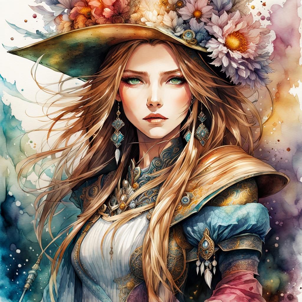 Floral Lady - AI Generated Artwork - NightCafe Creator