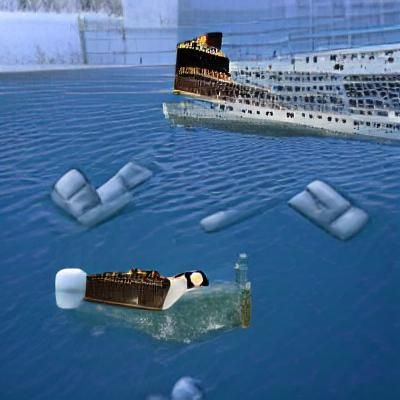 A Realistic Image of the Titanic When it was Sinking