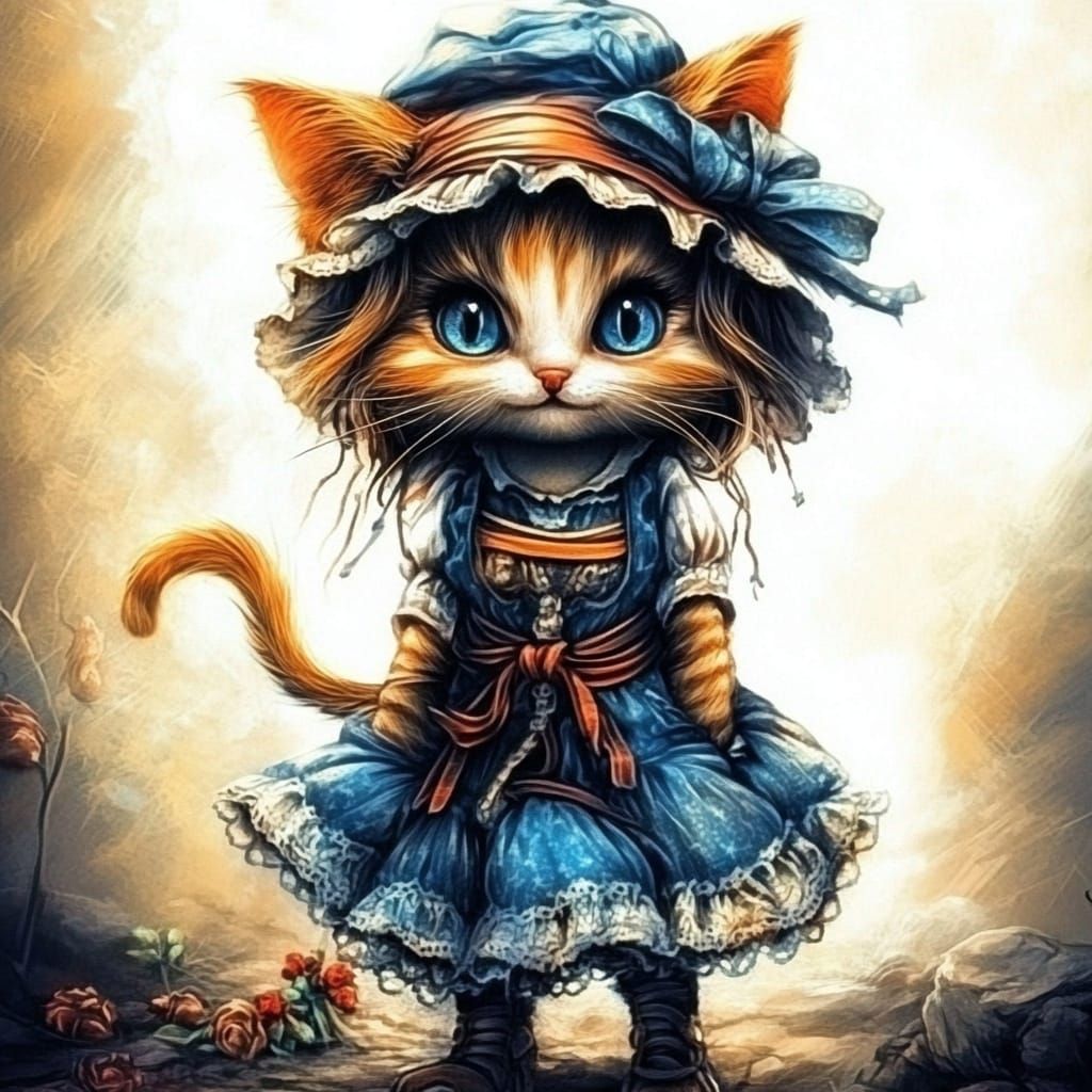 Cute Ragedy Kitten Characters
