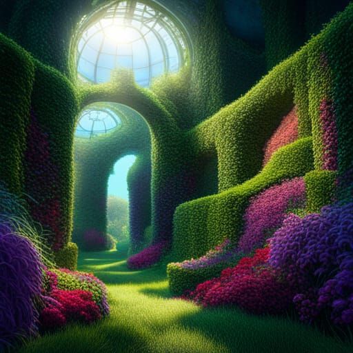 Giant Garden - Ai Generated Artwork - Nightcafe Creator