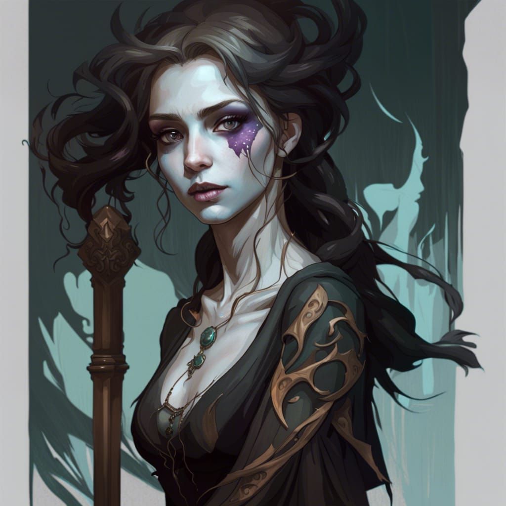 Gothic Mage Lady - AI Generated Artwork - NightCafe Creator