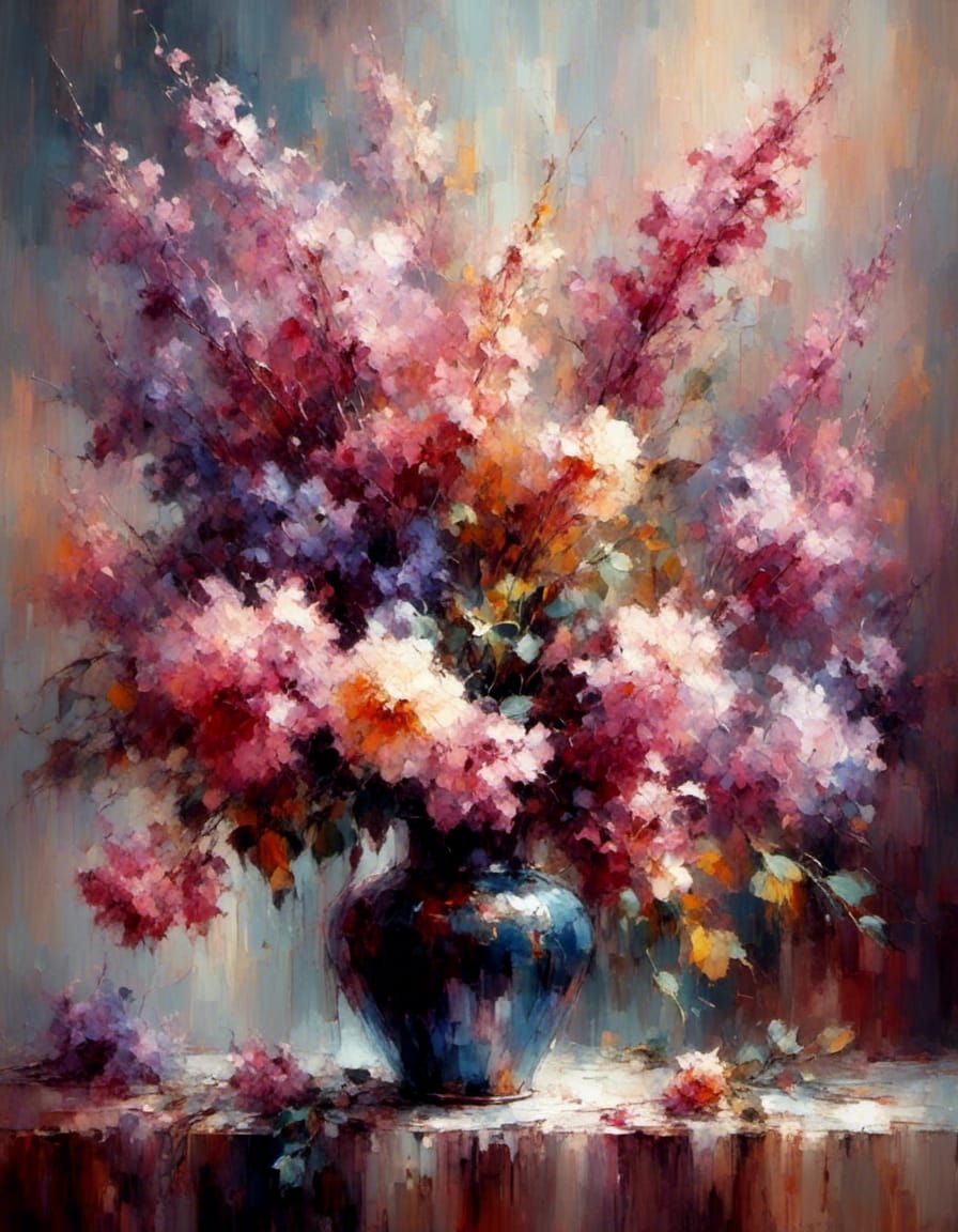 beautiful still life flowers in the style <lora:GestureCraft:1.0>