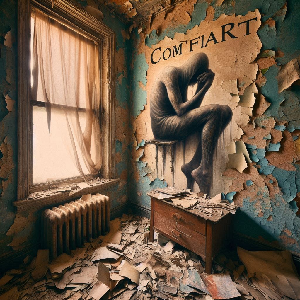 comfort in decay—the peeling paint of All the Colors of Thought