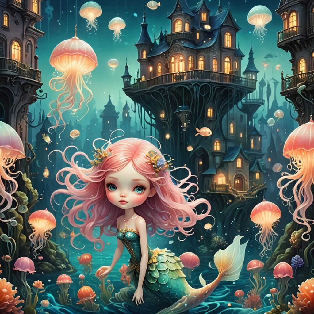 A magical underwater scene