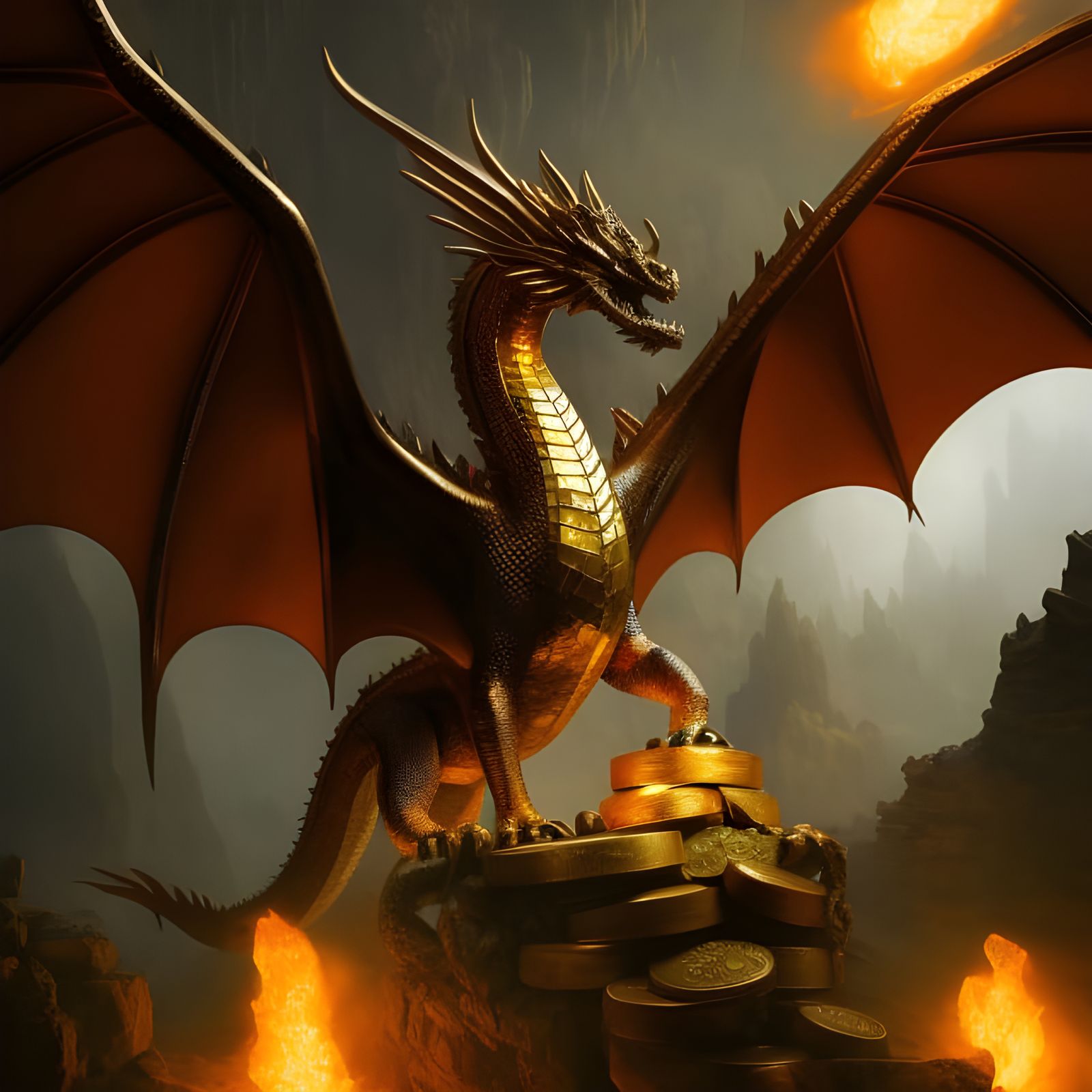 Dragon’s Treasure  by @Narolinus