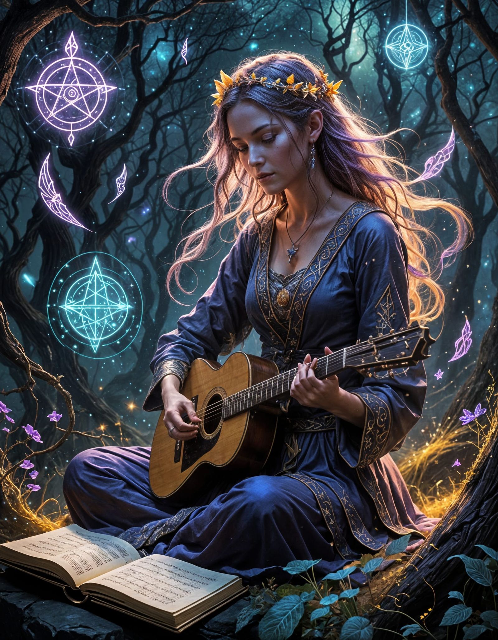 The Enchanted Musician  by @BERSERKIR