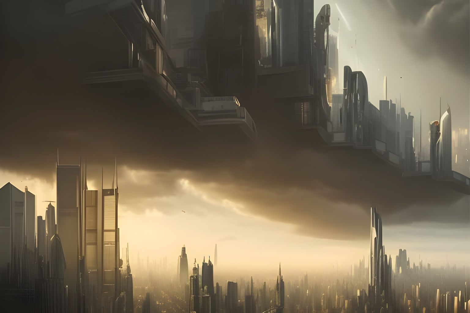 city above the clouds