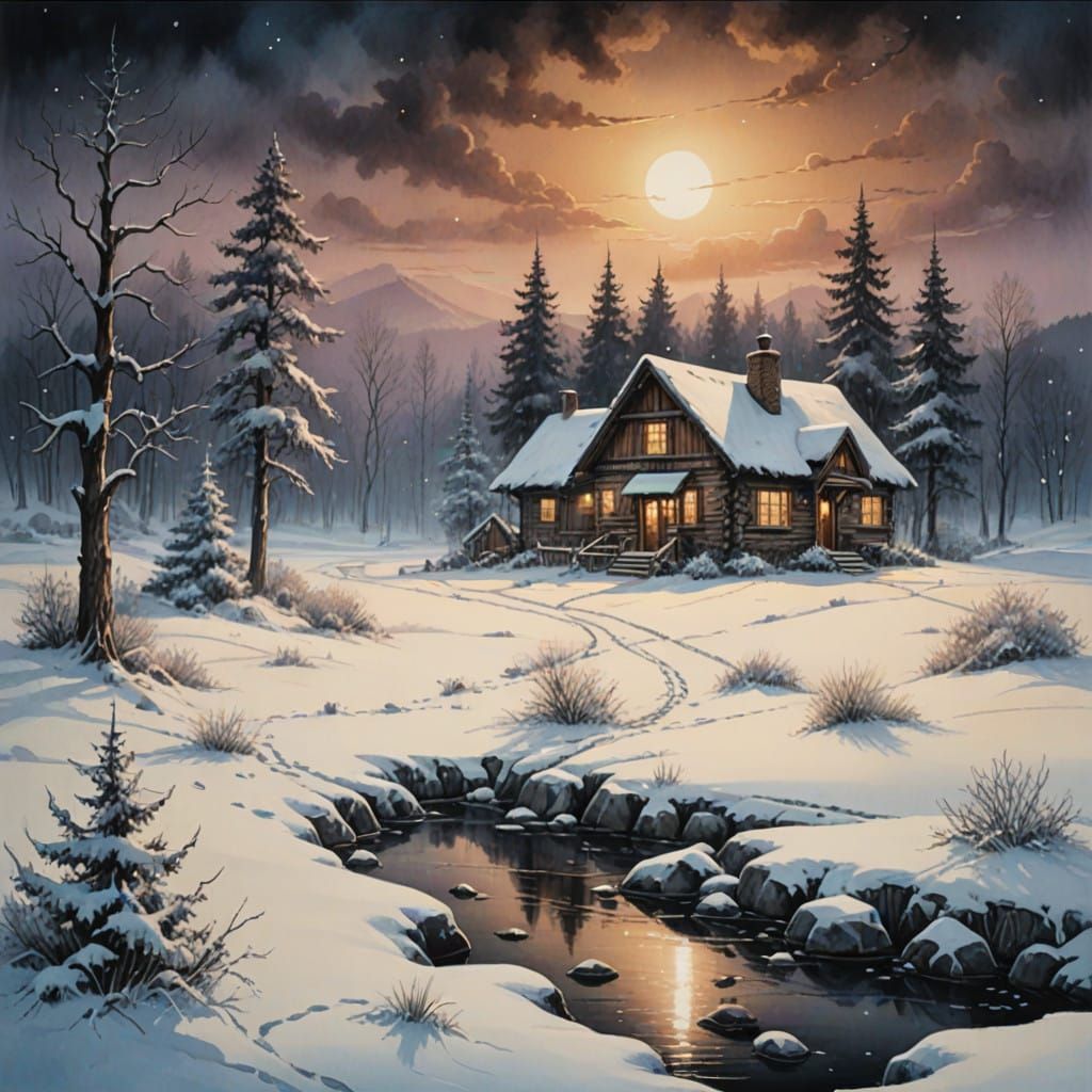 Bright Moon on Christmas Eve  by @Pigfarmer Jr