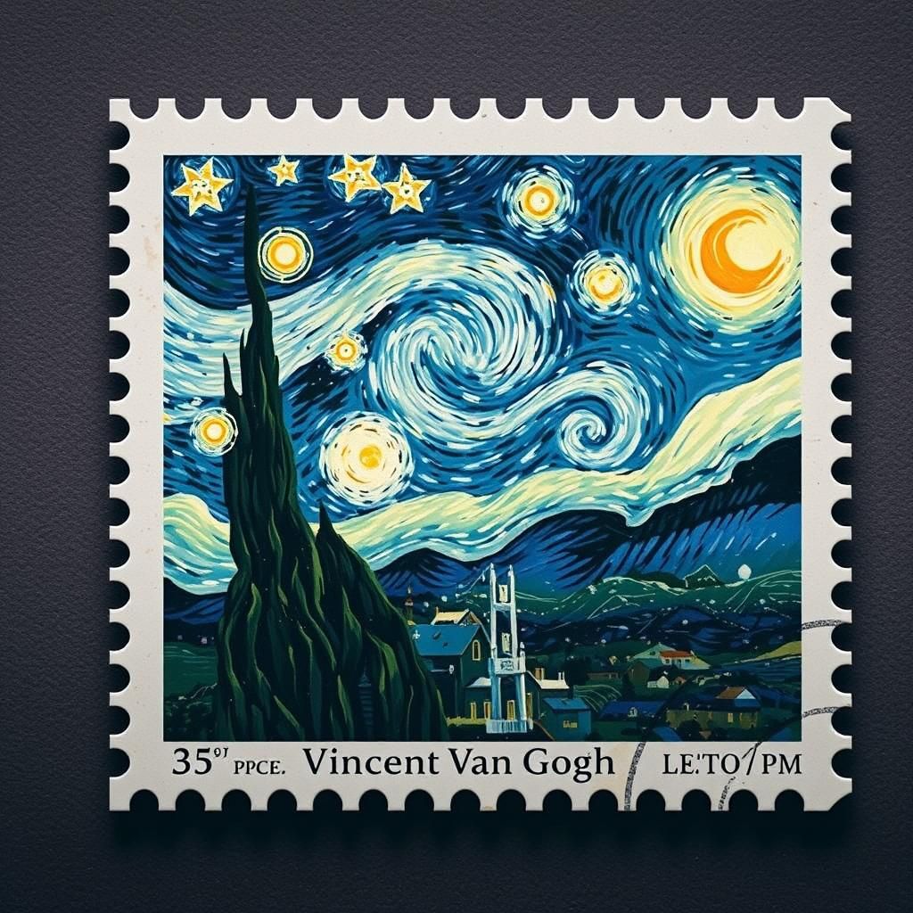 Masterpiece postage stamp