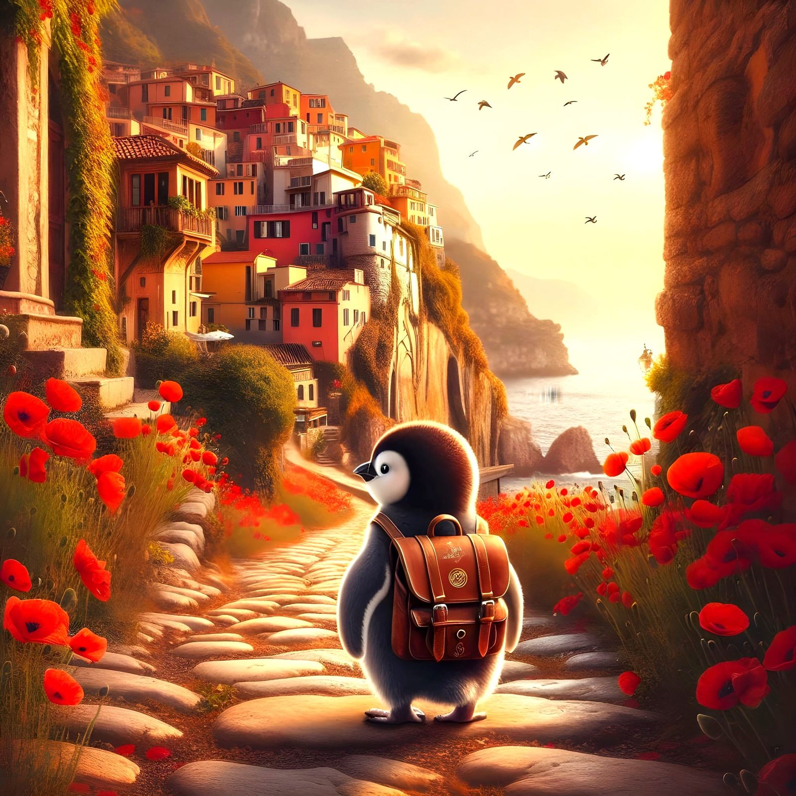 vintage leather backpack