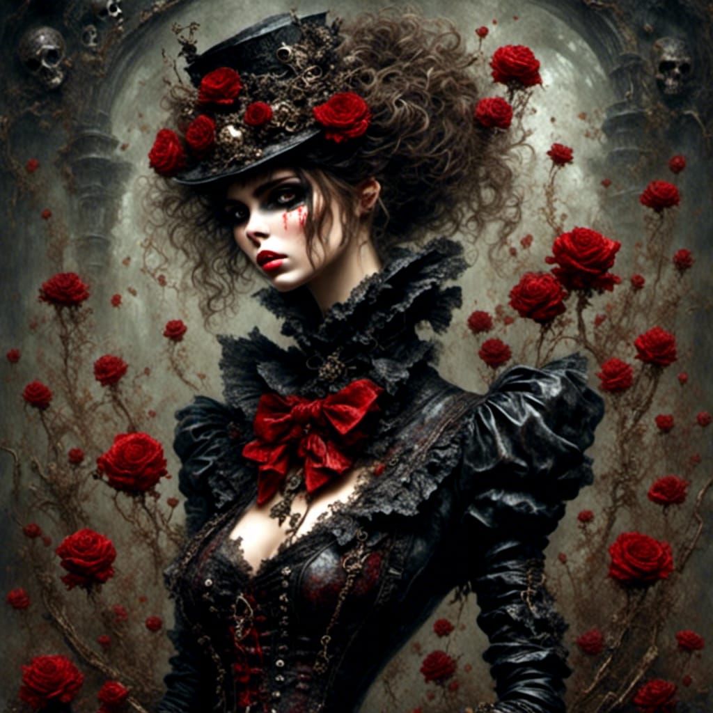 <lora:Macabre Mix:1.0> <lora:Rococo-Horrorcore:1.0>  Test