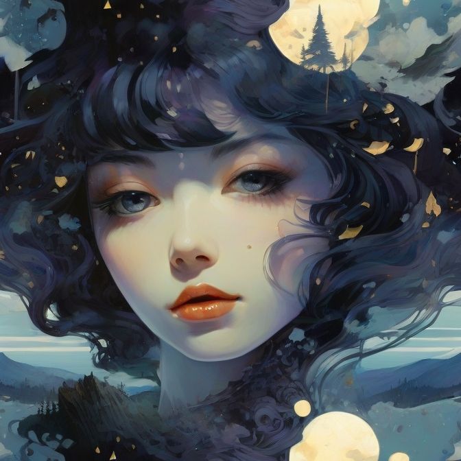 beautiful double exposure portrait