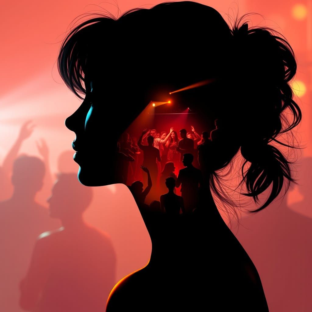 Double exposure, partying