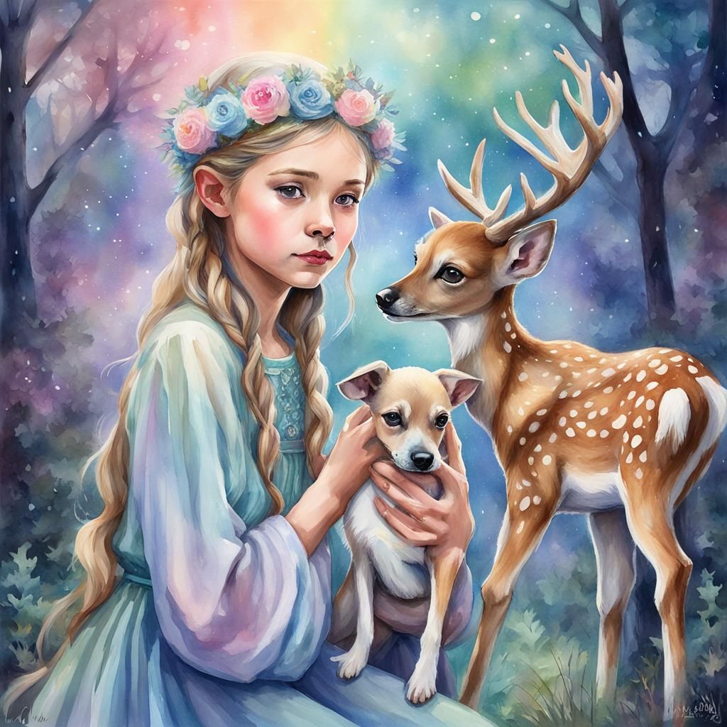 Elf girl and her friends