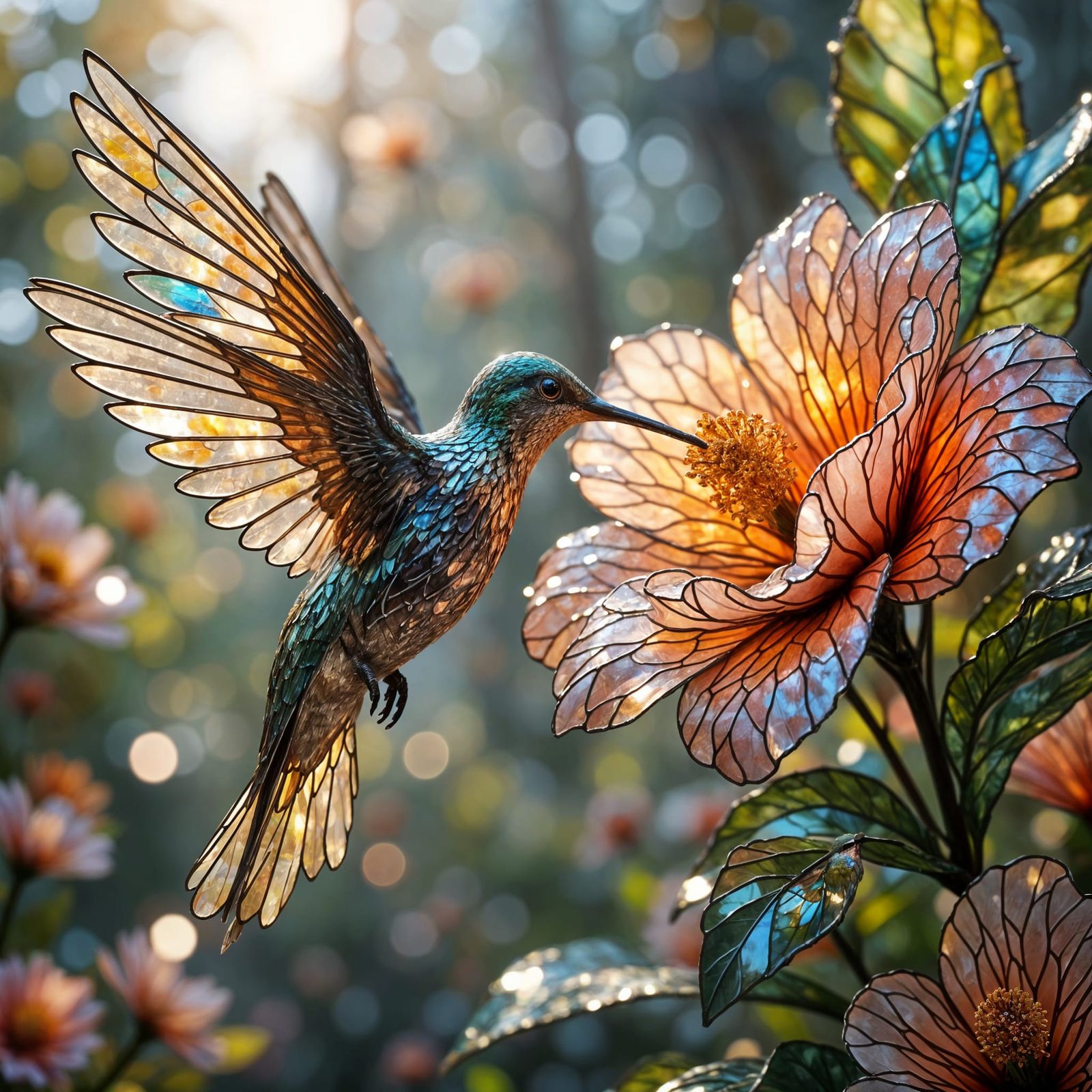 Glass Hummingbird  by @Oblique Lens
