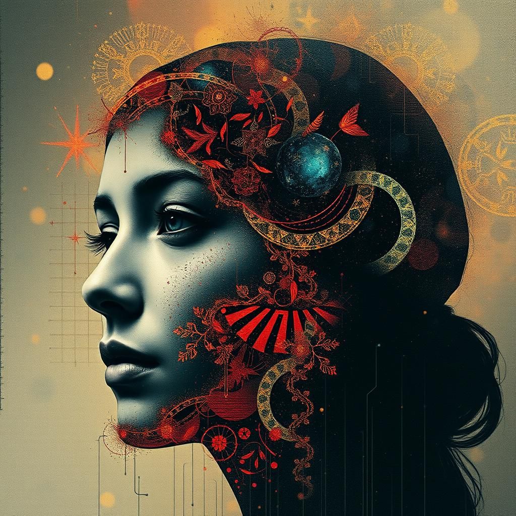 Neurographic therapy Monoprint Reylia Slaby  by @Hoshi