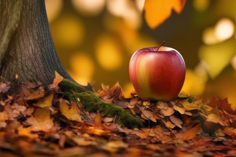 The apple doesn t fall far from the tree ai generated artwork