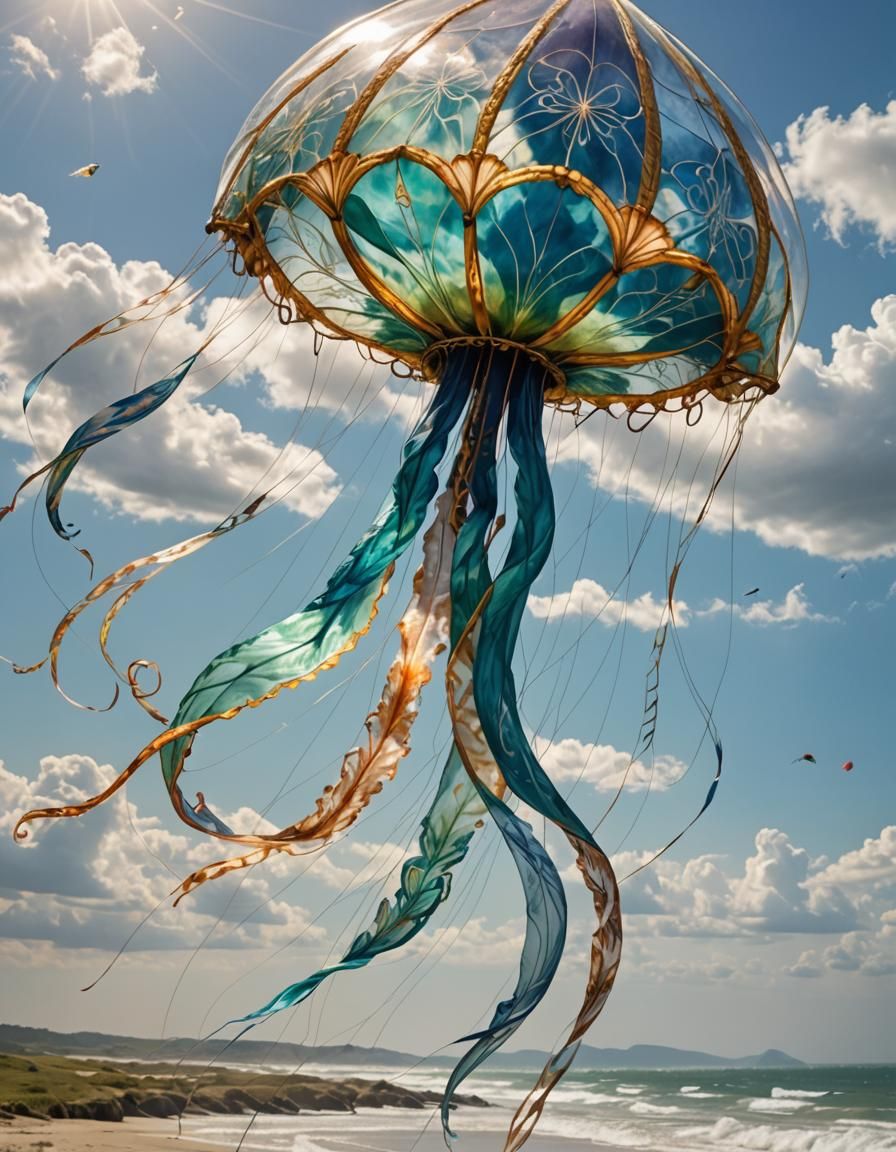 Jellyfish Kite  by @Tenseginger