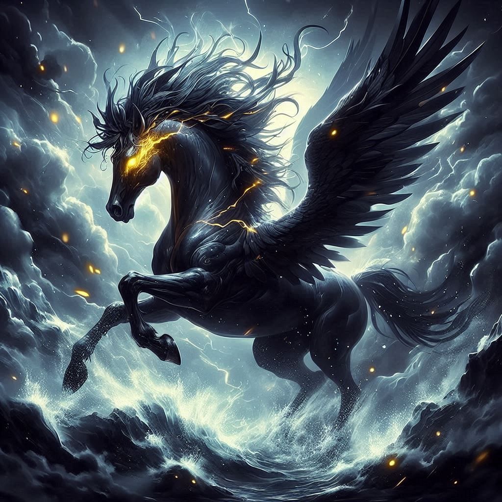 Wild Black Pegasus