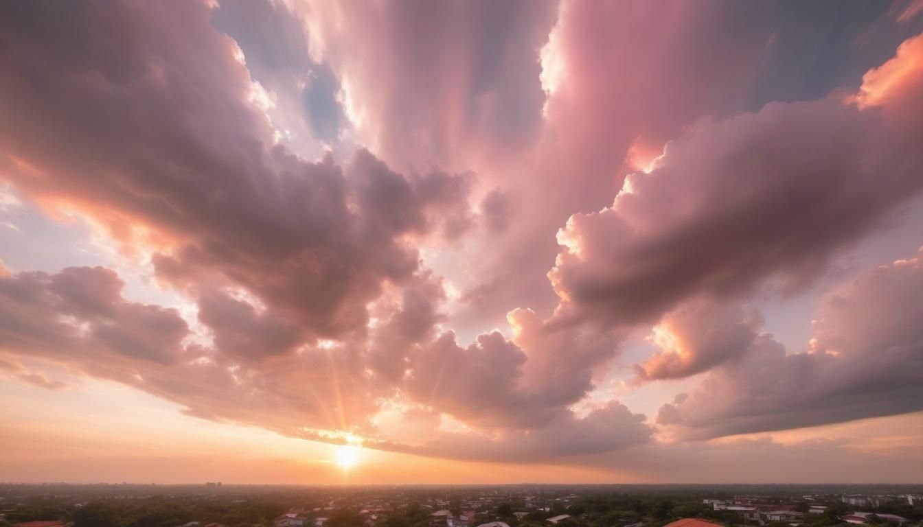a HDRI photograph, 


The sky should have realistic clouds a...