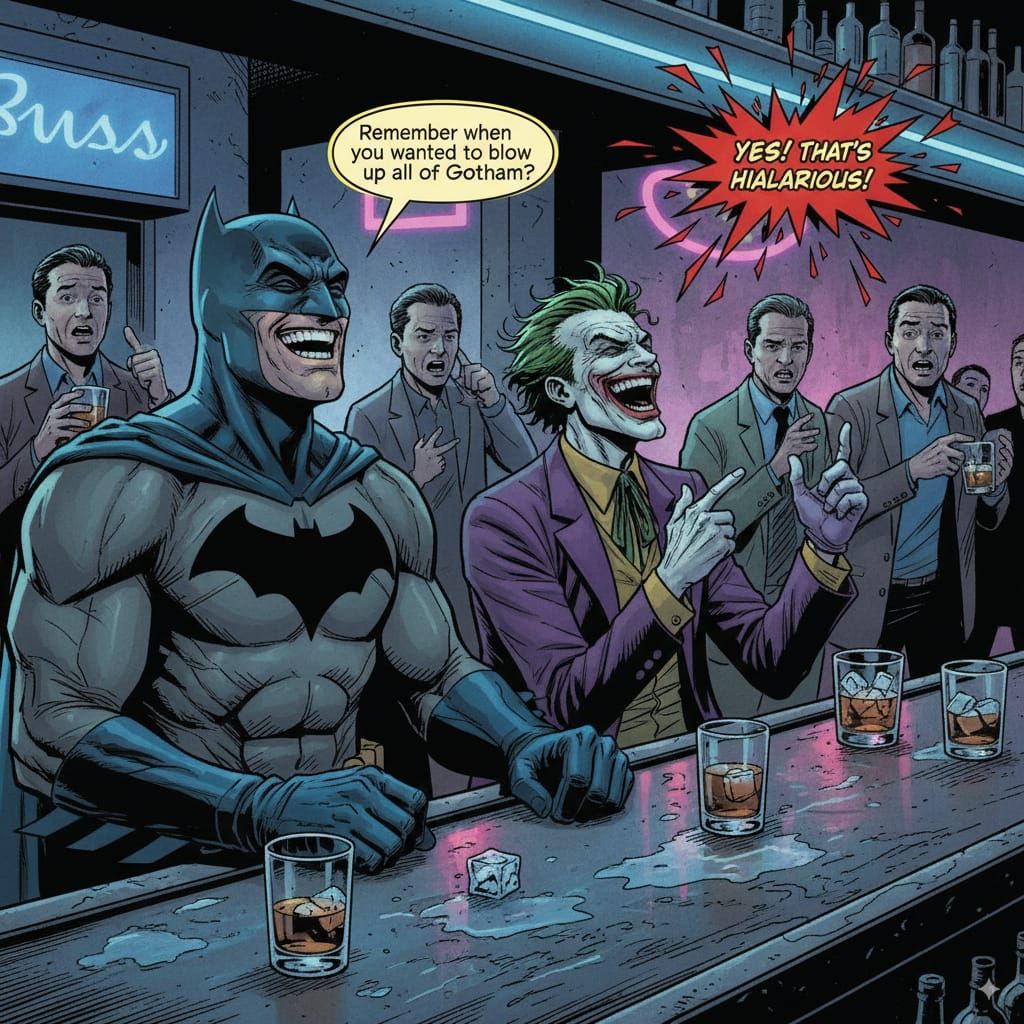 Once upon a time in one of Gotham's bars.