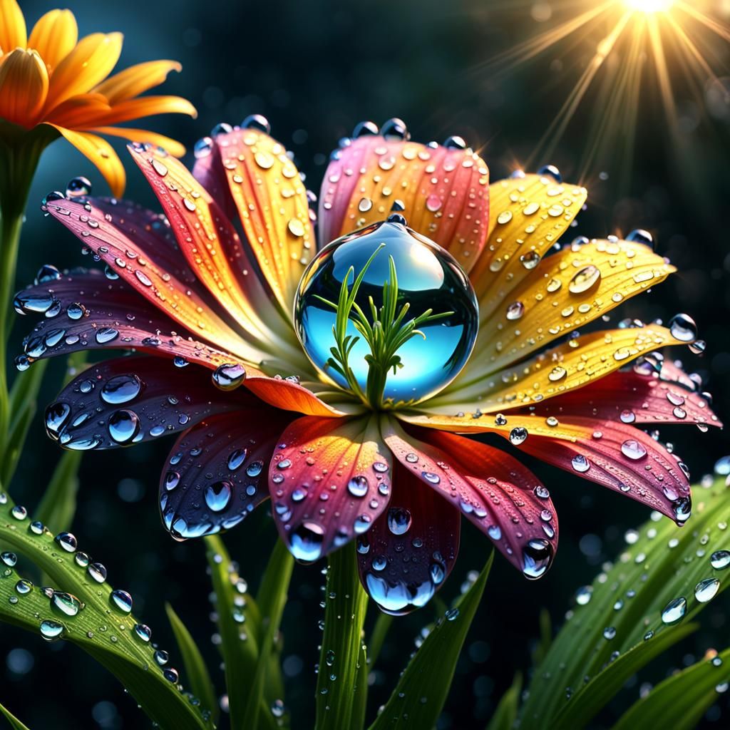 Ddew drop on a flower