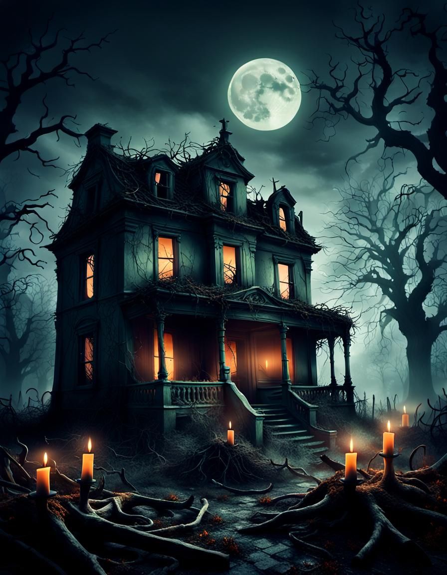 Halloween Scary house  by @BJ-art