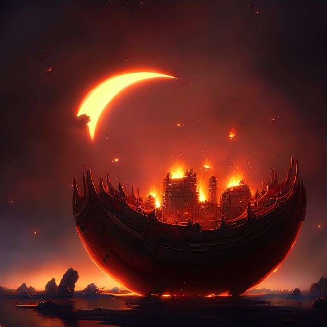 fiery night