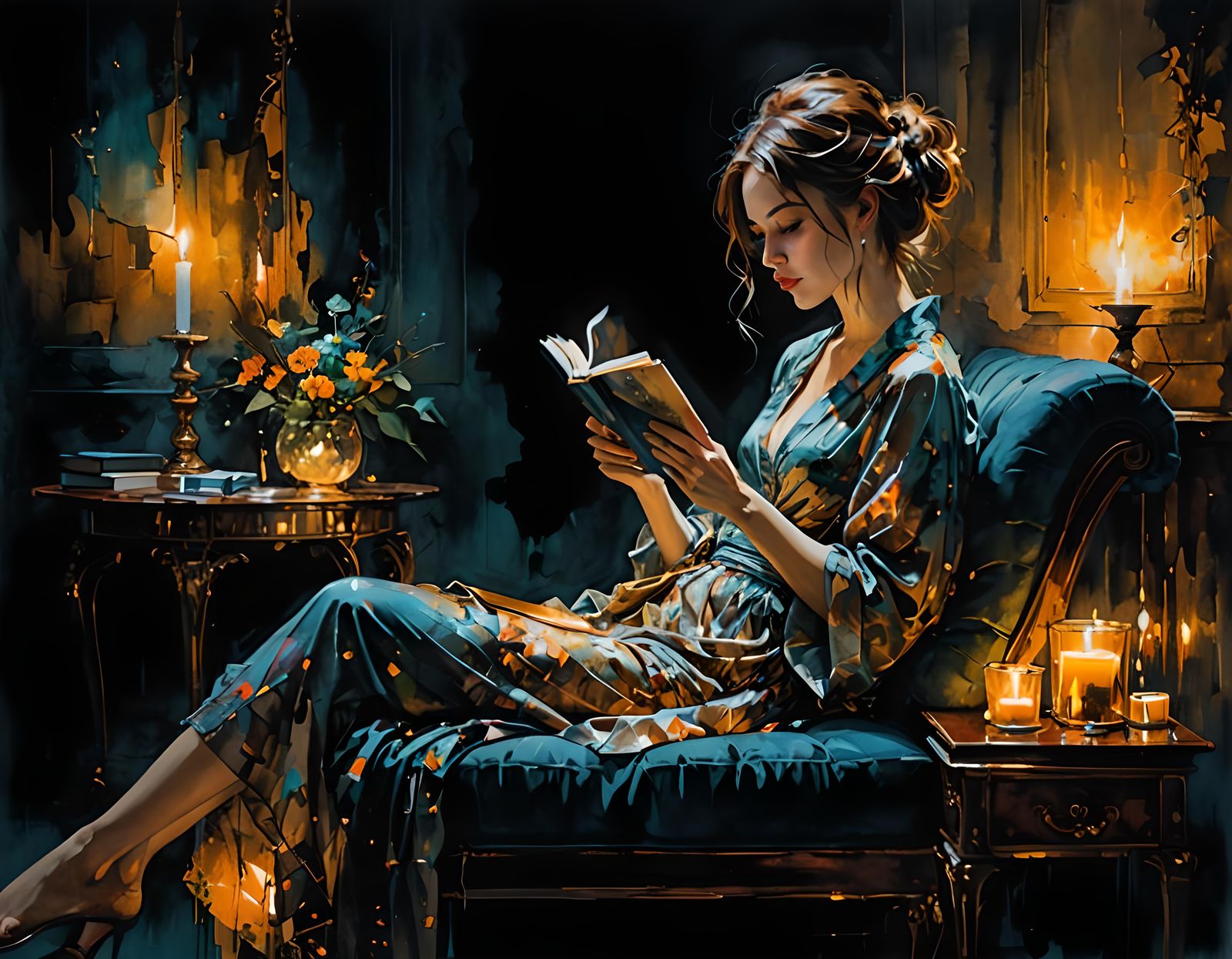 Midnight reading  by @Edana