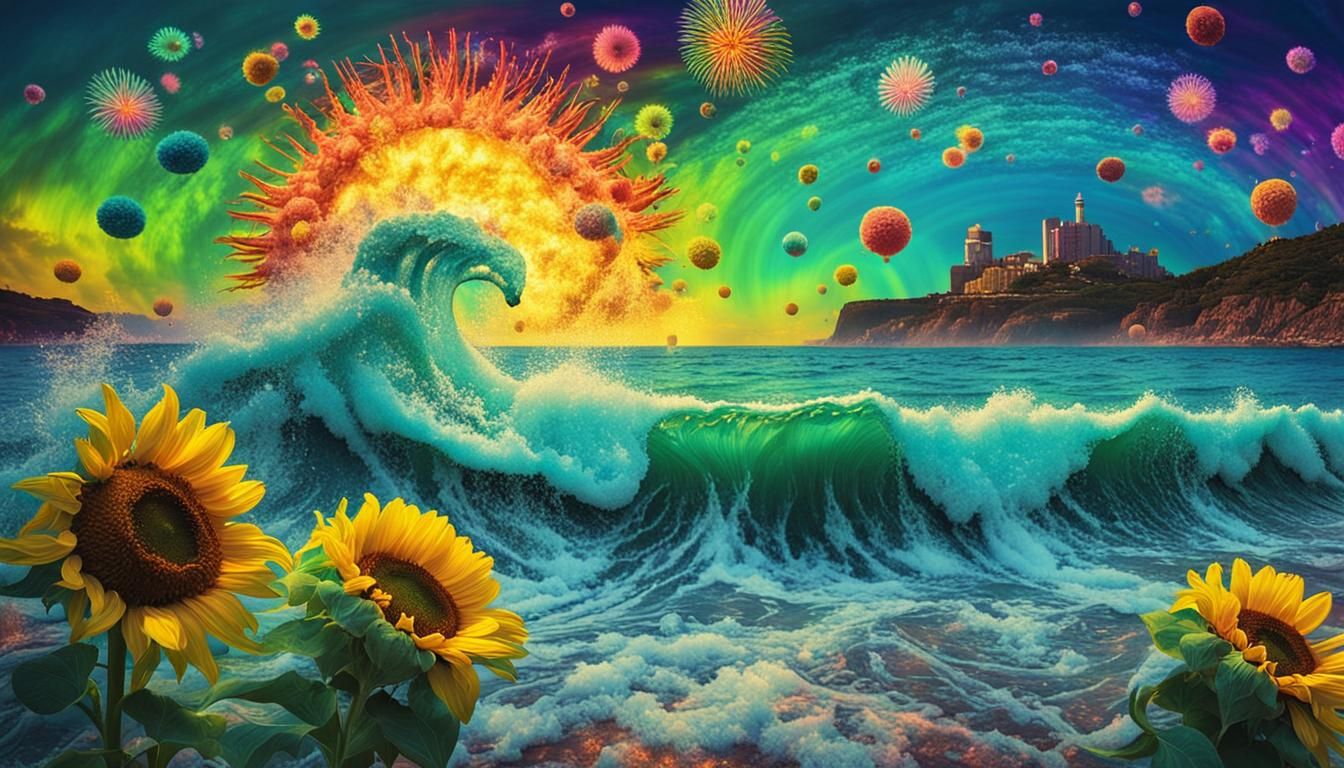 Ocean Waves by moonlight's glow Underneath a starlit sky 🍀�...