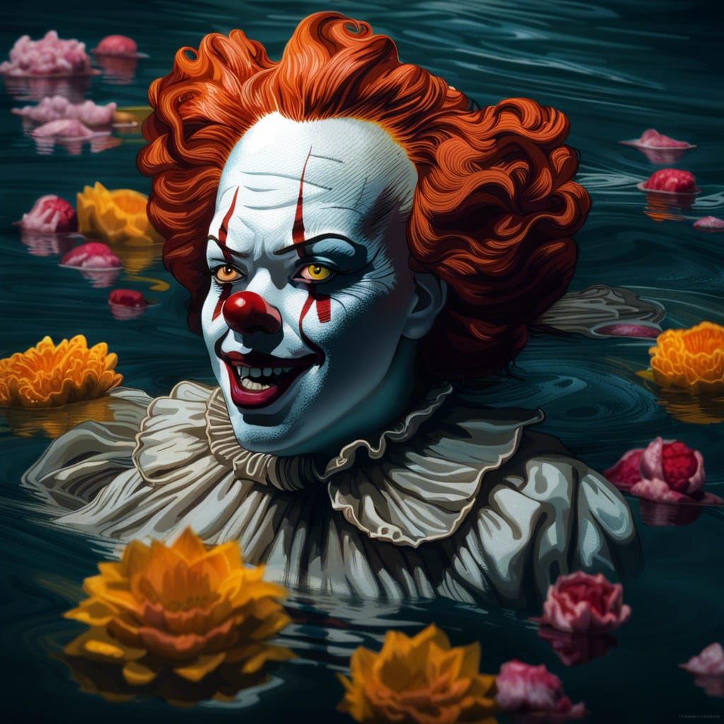 Pennywise As Ophelia - Ai Generated Artwork - Nightcafe Creator