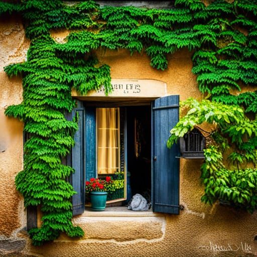 an old house in paris that was covered with vines