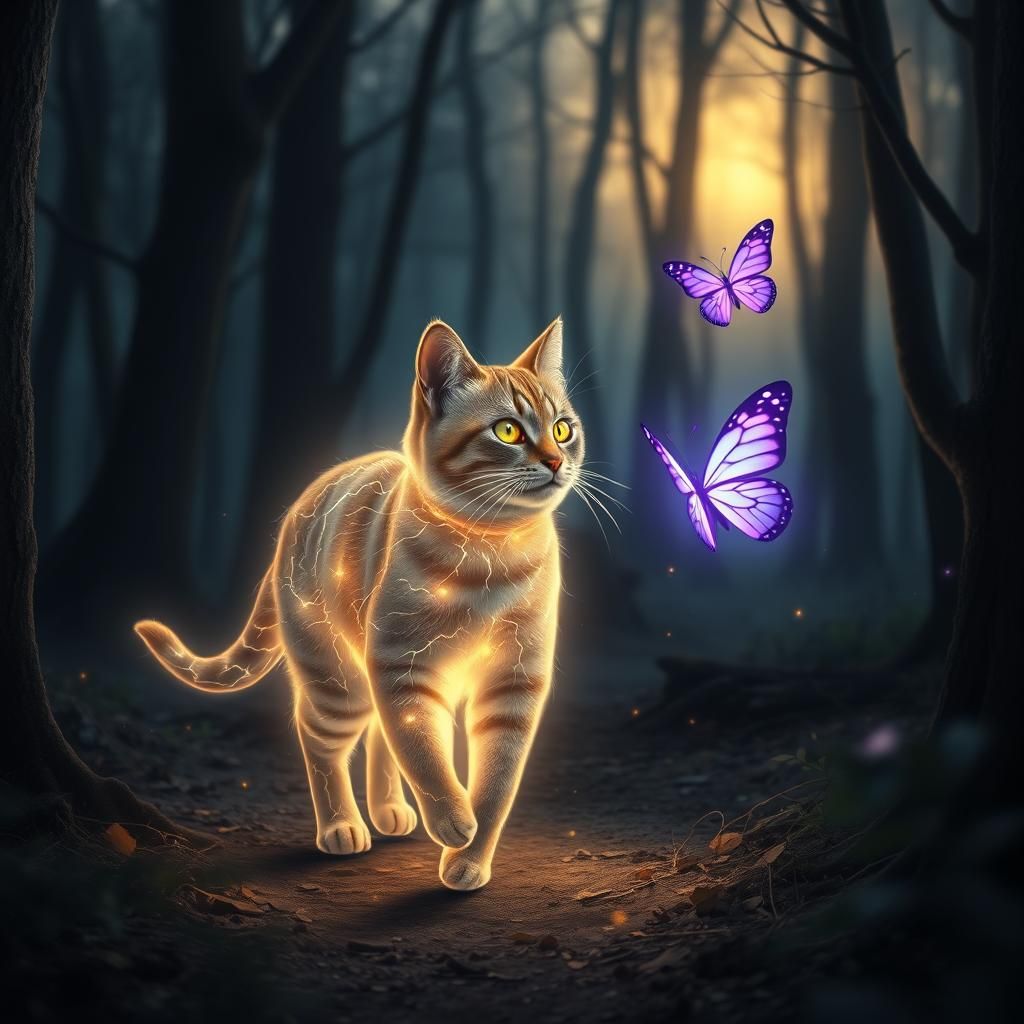 A cat walking   by @Philippe