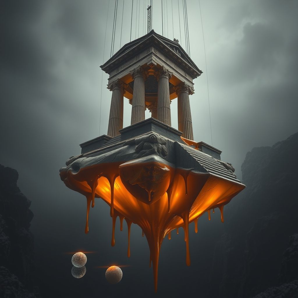 A surreal dreamlike scene